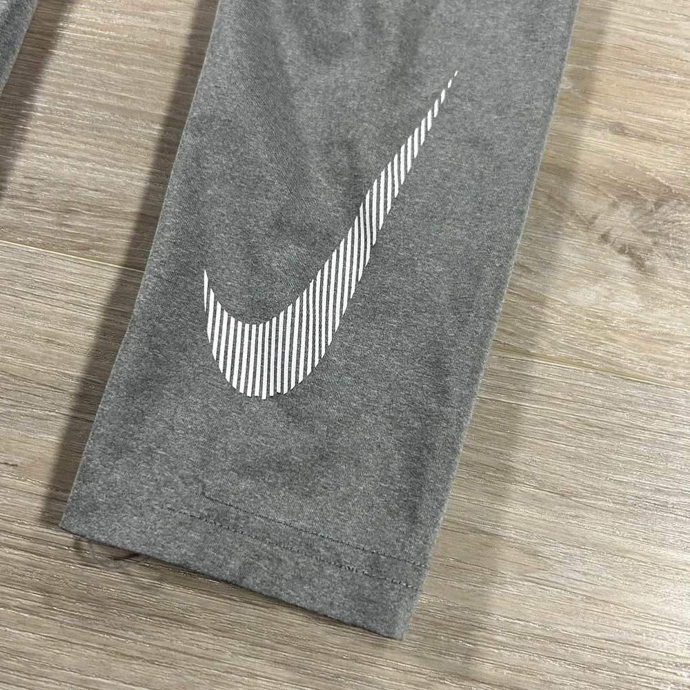 Nike Pro Boys XL Dri-Fit Full Length Gray Training Tights BV3516 Football Sports